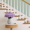 Lavender Hydrangea Bush: 21-Inch, 5 Silk Flowers & Leaves by Floral Home®